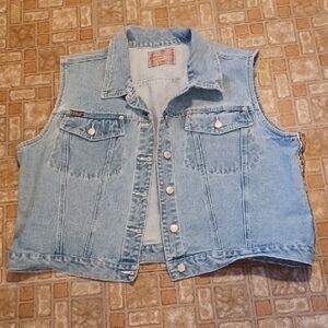 Denim Sleeveless Vest Women's Size 22